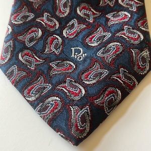 Christian Dior Monsieur Blue, Red & White NeckTie